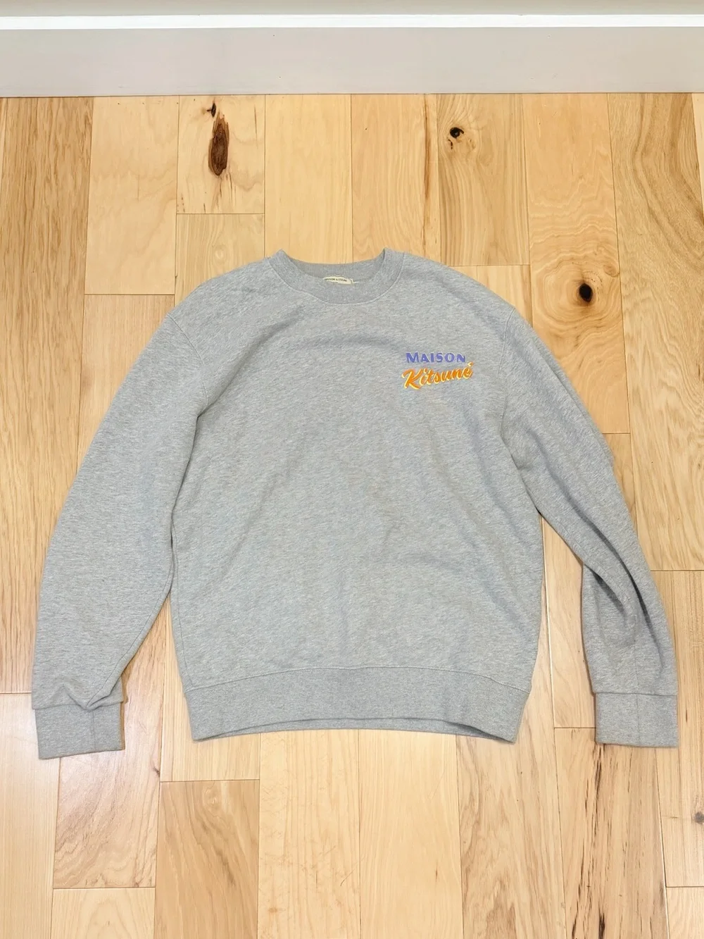 Maison Kitsuné Men’s French Terry Crewneck Sweater